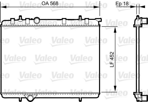 

Радиатор охлаждения двигателя VALEO 735090