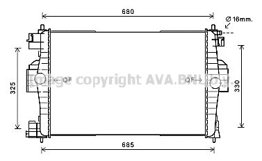 

Радиатор охлаждения двигателя AVA QUALITY COOLING CN2280