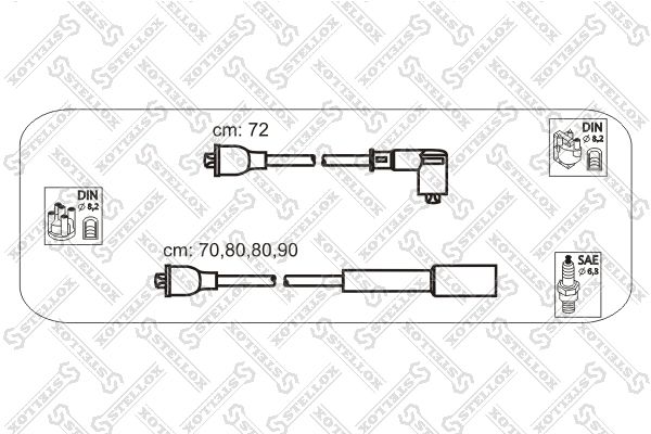 

Комплект проводов зажигания STELLOX 10-38493-SX