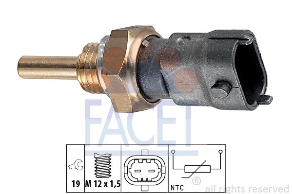 

Датчик, температура головки цилиндров FACET 7.3264