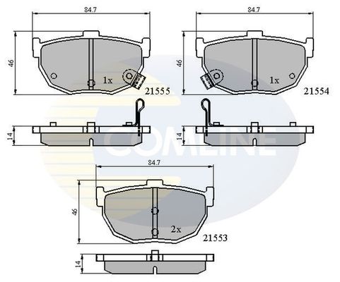 Тормозные колодки COMLINE дисковые CBP3805