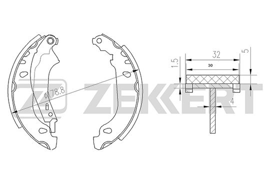 

Комплект тормозных колодок ZEKKERT BK-4045