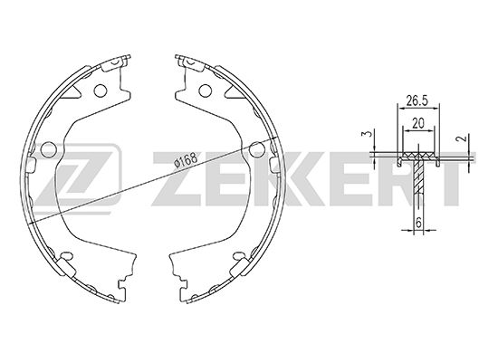 

Комплект тормозных колодок ZEKKERT BK-4455