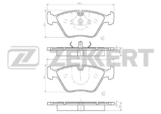 фото Комплект тормозных колодок, дисковый тормоз zekkert bs-1210