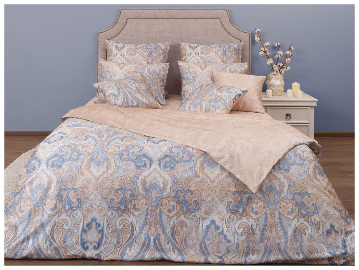 фото Комплект постельного белья хлопковый край royal collection болонья агат полутораспальный