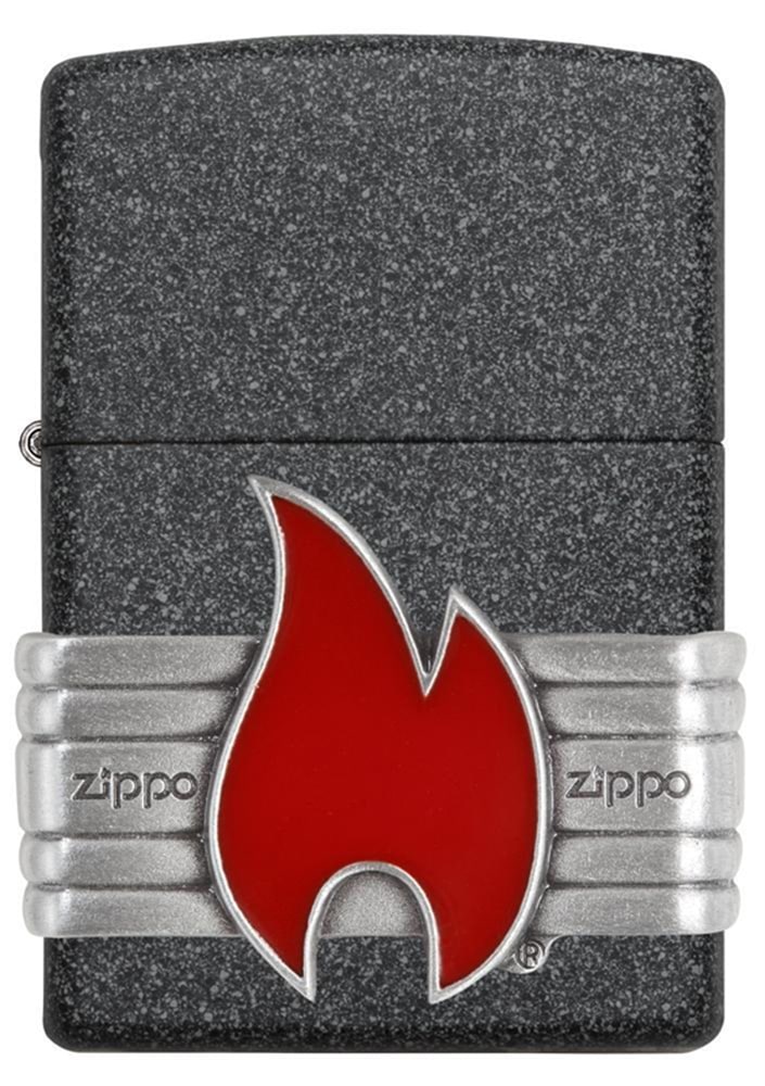 фото Бензиновая зажигалка zippo red vintage wrap iron stone