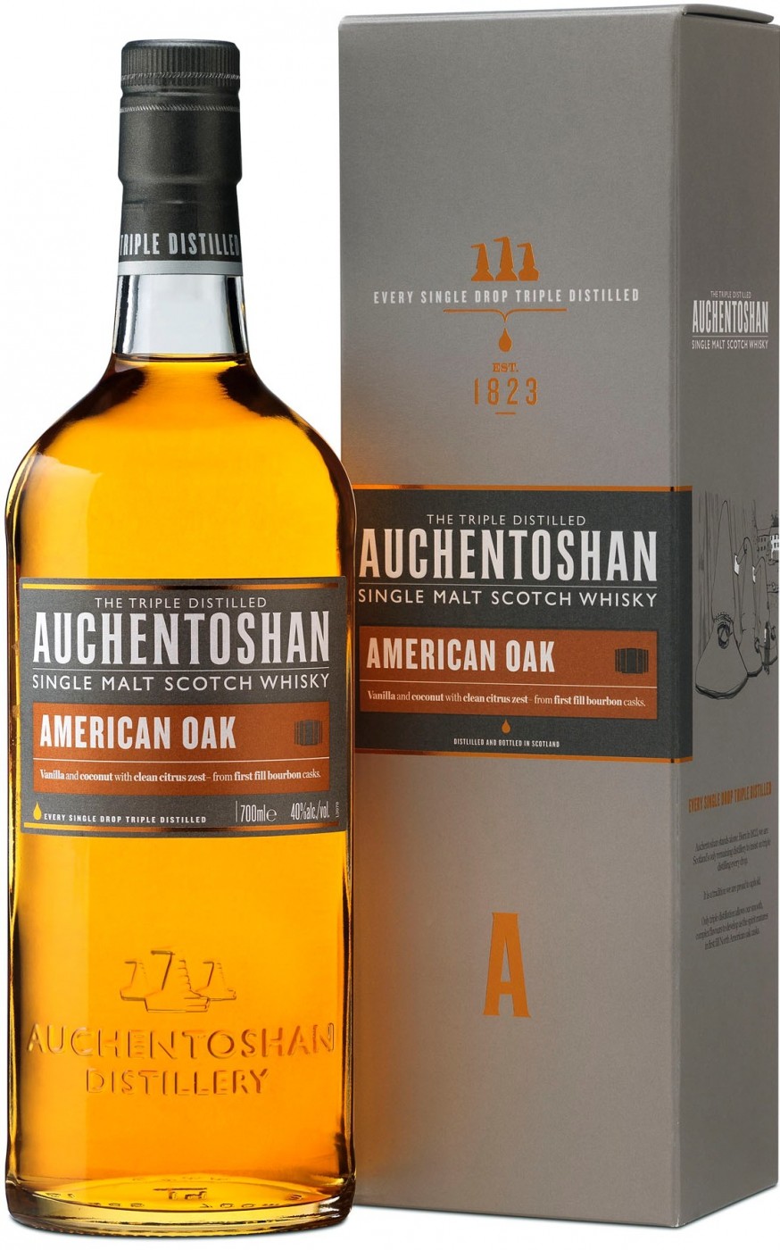 фото Виски auchentoshan american oak gift box 0.7 л