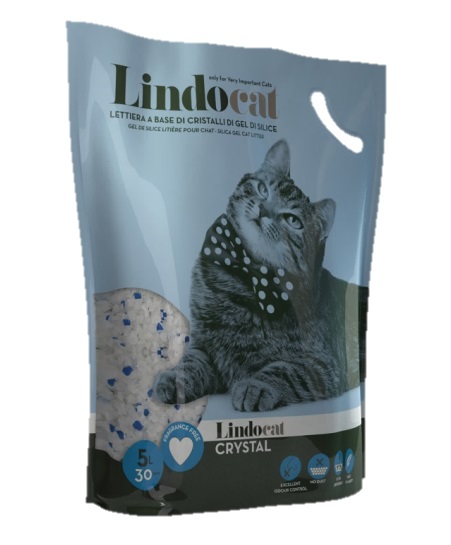 фото Впитывающий наполнитель для кошек lindocat crystal силикагелевый, 2.2 кг, 5 л