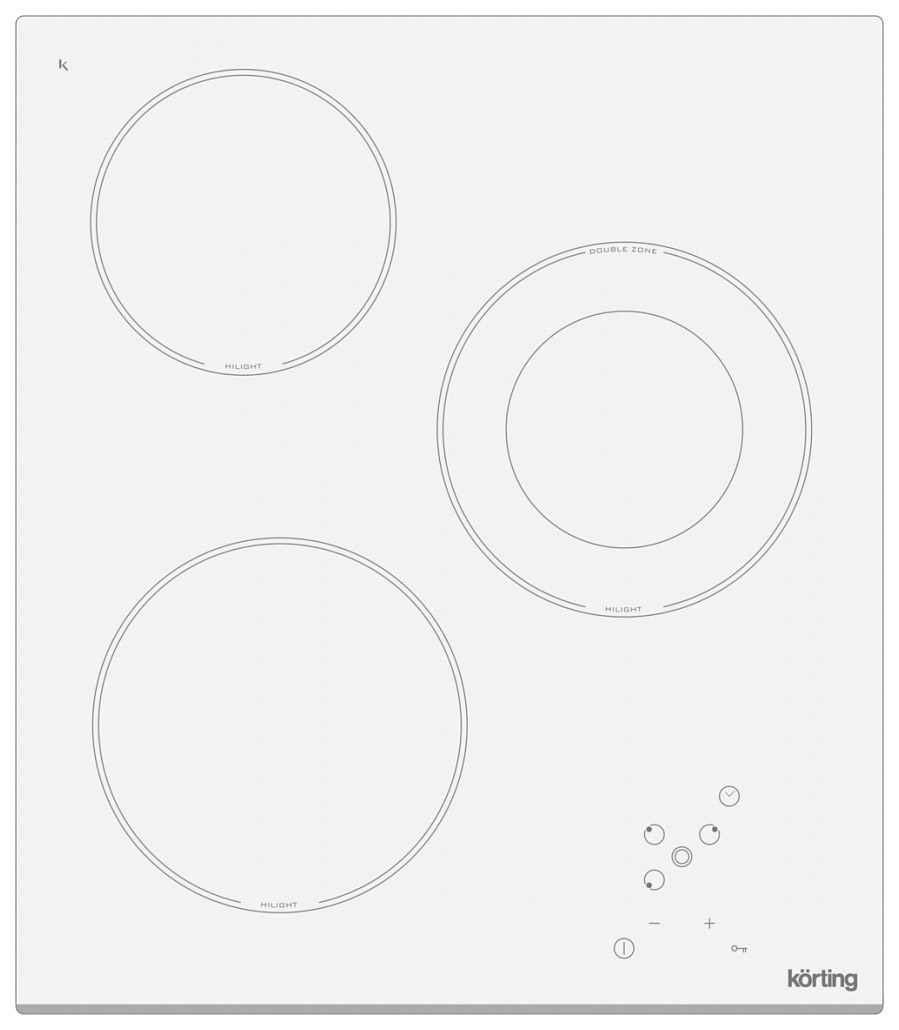 фото Встраиваемая варочная панель электрическая korting hk 42031 bw white