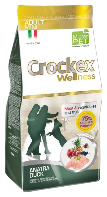 фото Сухой корм для собак crockex wellness adult mini, утка, рис, 2кг