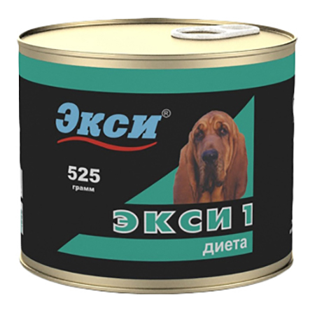 Консервы для собак Экси-1 Диета для малоподвижных собак, мясо, 525г