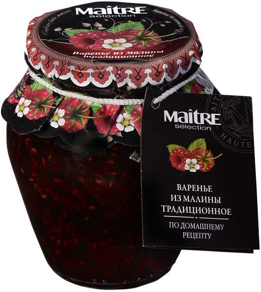 

Варенье из малины Maitre selection традиционное по домашнему рецепту 375 г