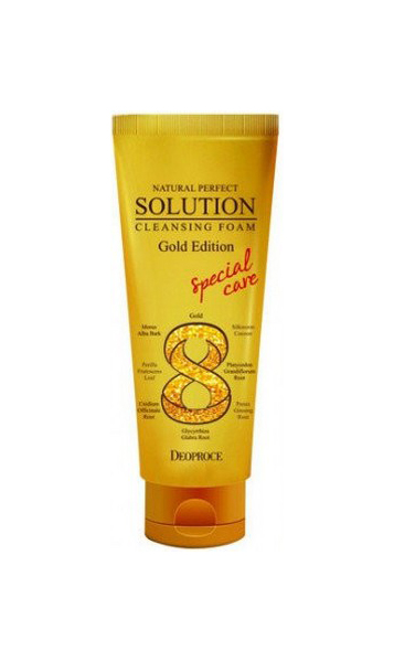 Пенка для умывания Deoproce Natural Perfect Solution Cleansing Foam Gold 170 г