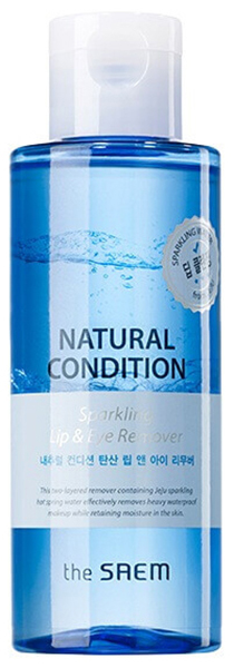 Купить Средство двухслойное The Saem с термальной водой для снятия макияжа, 155 мл, Natural Condition Sparkling Lip & Eye Remover