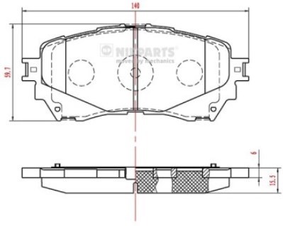 

Тормозные колодки NIPPARTS дисковые N3603074