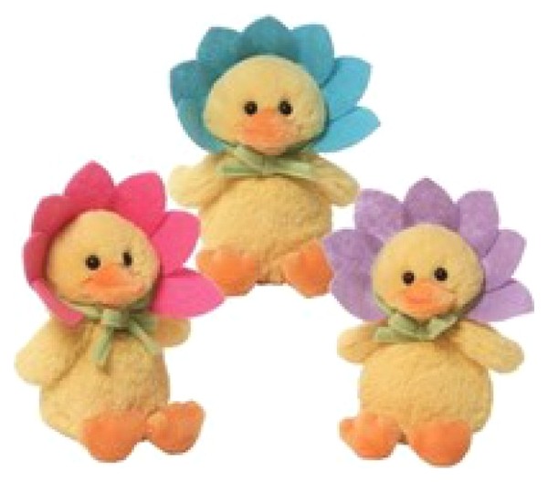 фото Игрушка мягкая flower duck sound toy 14 см в ассортименте gund