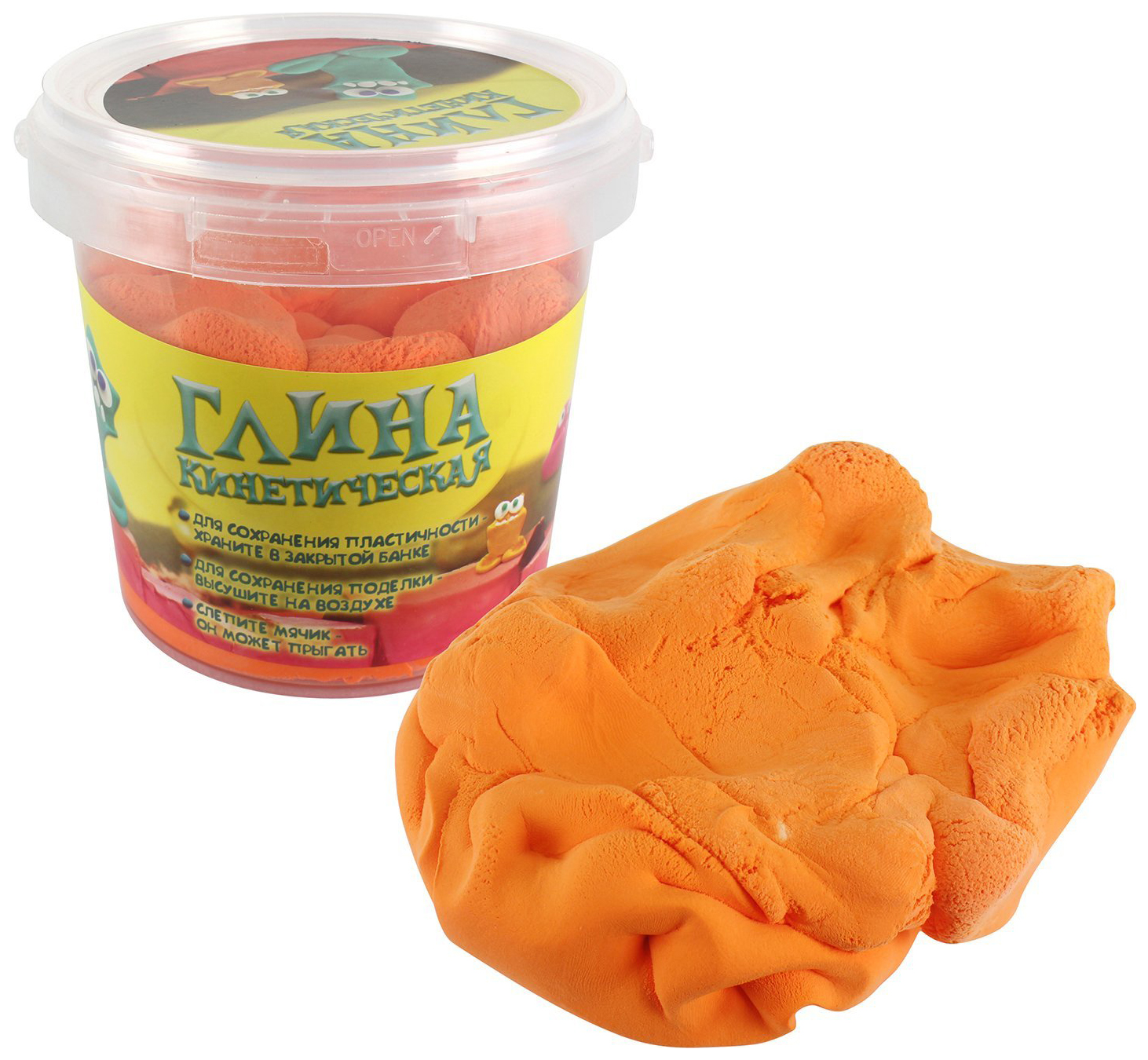 

Кинетическая глина, оранжевая, 200 гр. 1TOY