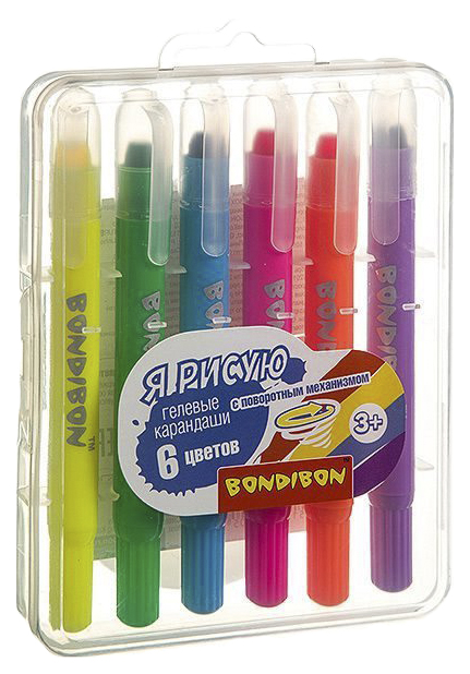 фото Набор гелевых карандашей для рисования bondibon 6 цветов