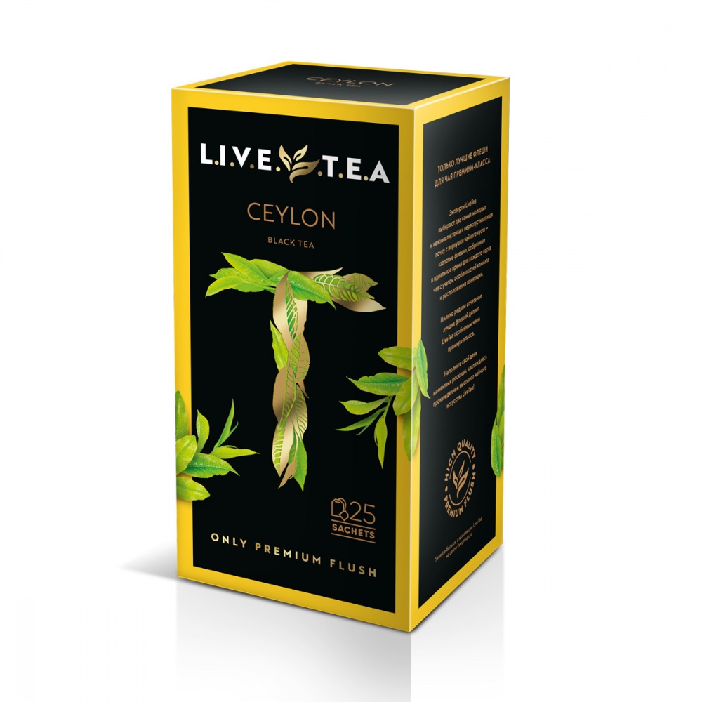 

Чай Live Tea Ceylon черный 25 пакетиков