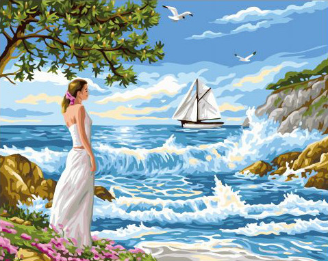 

Картина по номерам Paintboy GX 32505 Волнистый берег бухты 40*50