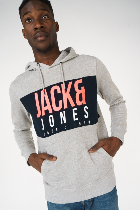 фото Толстовка мужская jack & jones 12146143 серая l