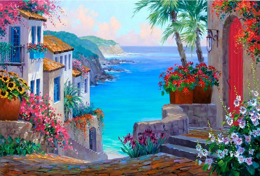 

Алмазная вышивка Яркие Грани Вниз, к морю!, 82x50 см, Вниз, к морю!
