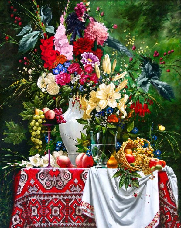 

Алмазная вышивка Алмазная Живопись Букет, 40x50 см, Букет
