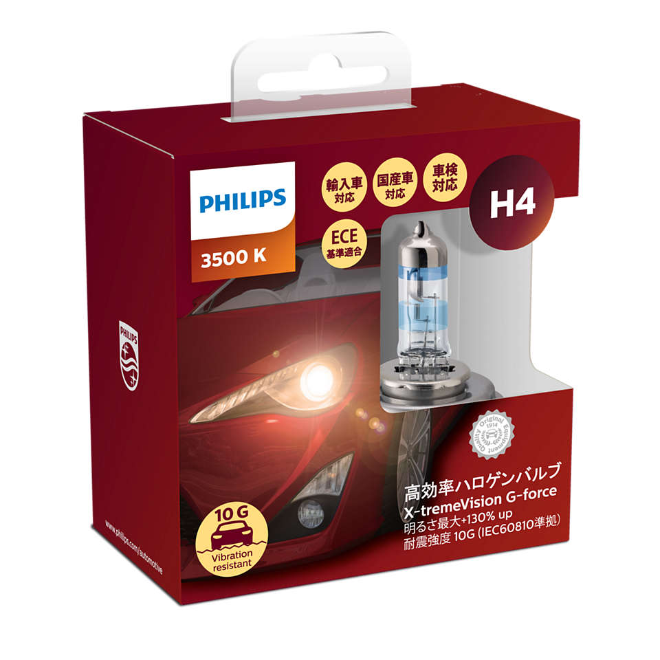 фото Лампа h4 12v (60/55w) x-tremevision g-force, 2 шт. в пласт.коробке philips арт. 12342xvgs2