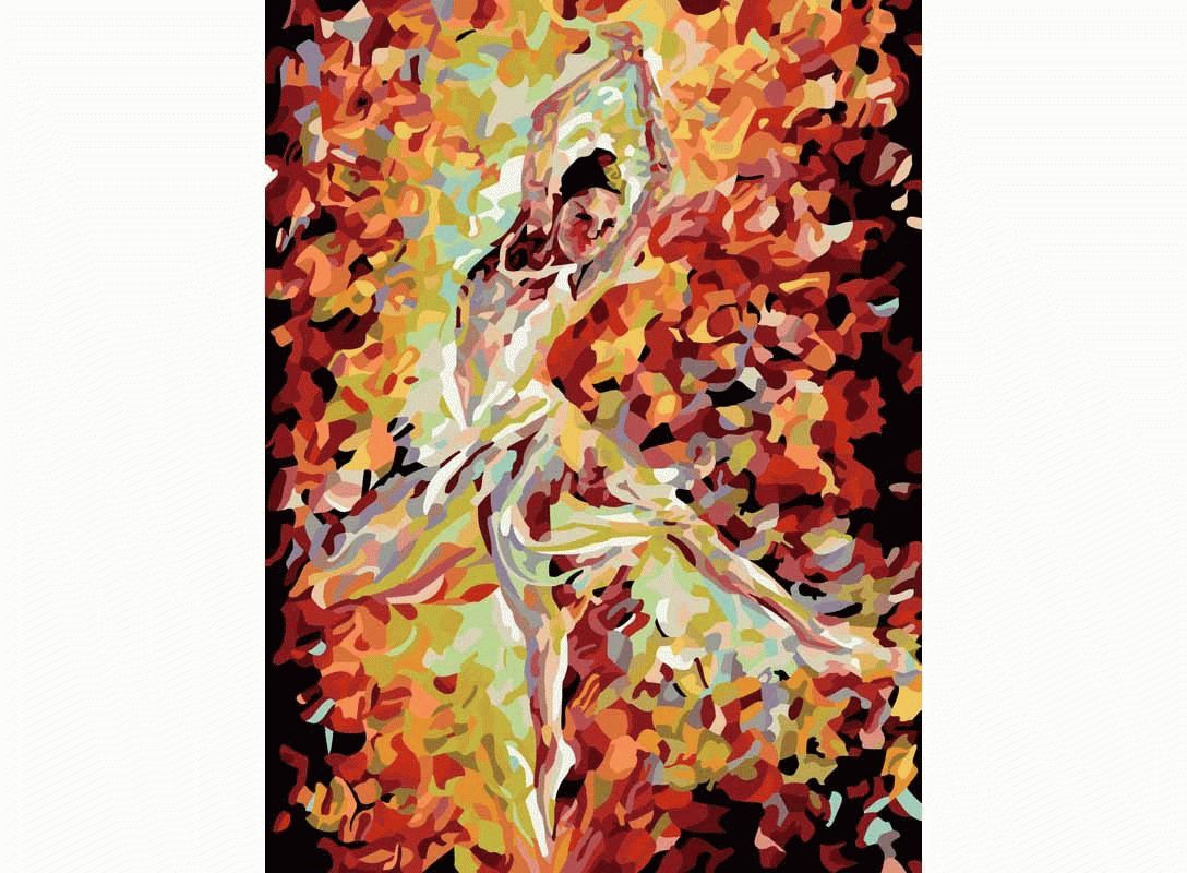 

Картина по номерам Цветной Балерина, 30x40, Балерина