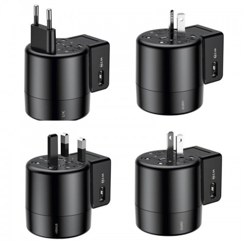 фото Сетевое зарядное устройство baseus usb wall charger letour, 1xusb, 2,4 a, (acchz-01) black