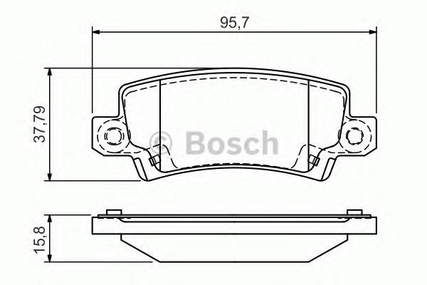 

Комплект тормозных колодок BOSCH 0986495072