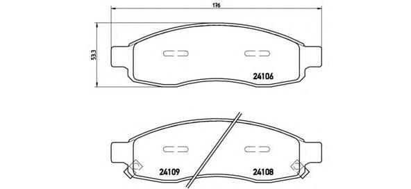 фото Комплект тормозных колодок brembo p58001