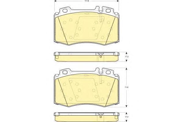 

Комплект тормозных колодок Girling 6114549