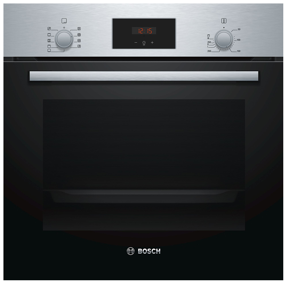 фото Встраиваемый электрический духовой шкаф bosch hbf134er0r silver/black