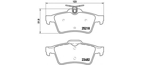 

Комплект тормозных колодок Brembo P61110