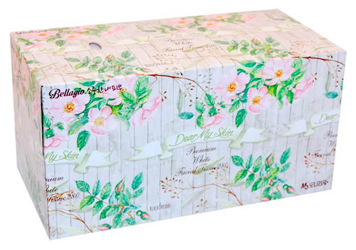 фото Бумажные платки monalisa bellagio flower garden facial tissue 280 шт