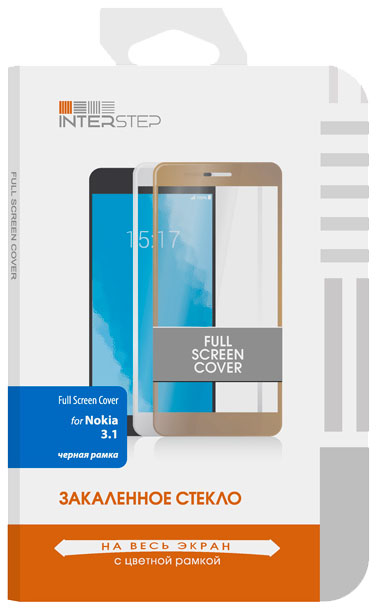

Защитное стекло InterStep для Nokia 3.1 (2018) Black (IS-TG-NOK31FSBK-UA3B201), 2,5D Full Screen для Nokia 3,1 2018, Black