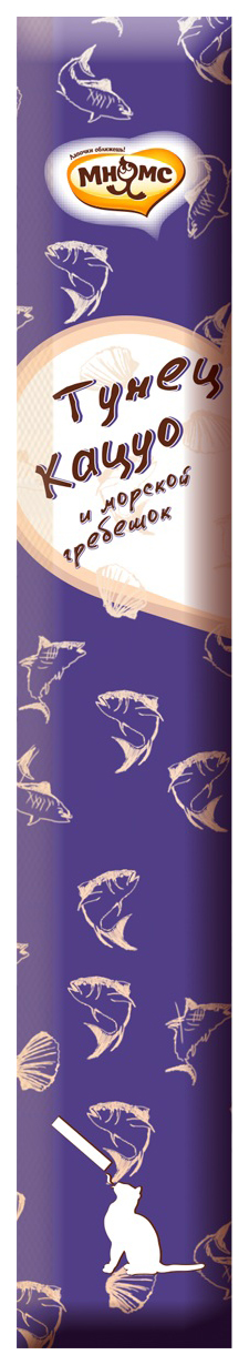 фото Лакомство для кошек мнямс крем-лакомство с тунцом кацуо и морским гребешком 15 г