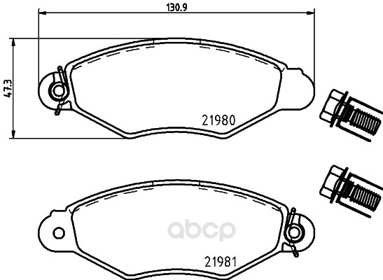 

Комплект тормозных колодок Hella 8DB355019311