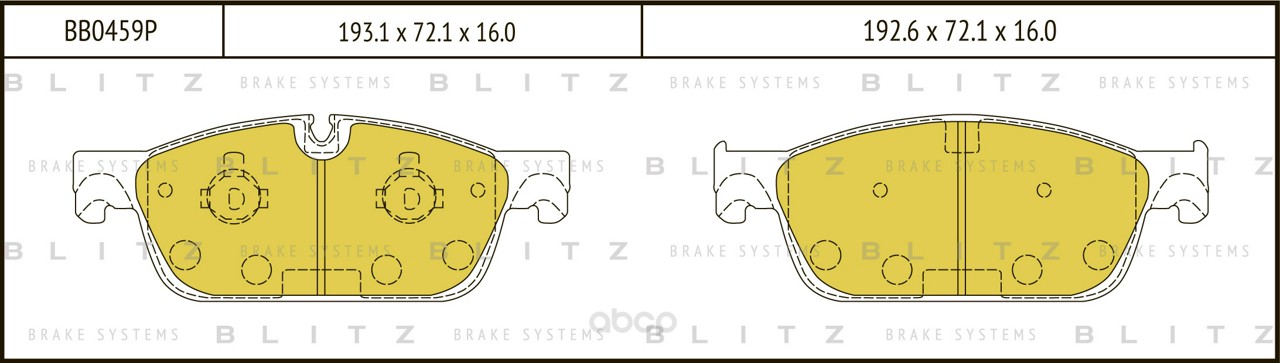 

Комплект тормозных колодок Blitz BB0459P