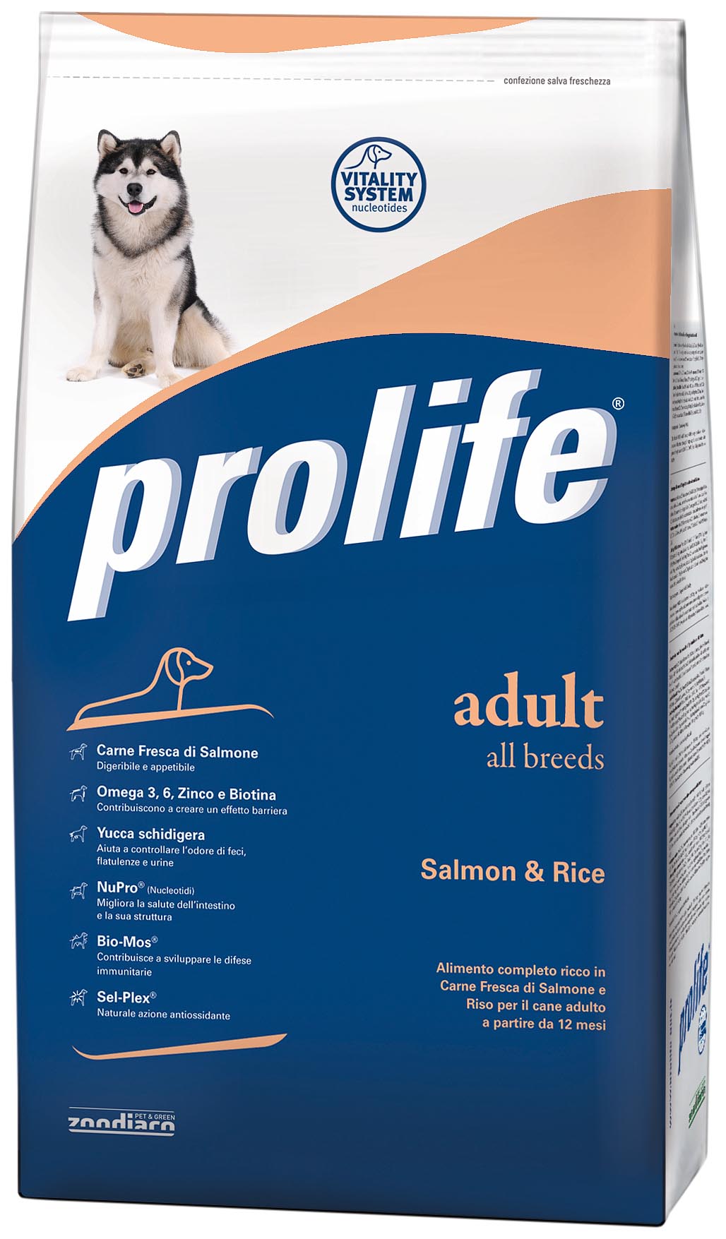 фото Сухой корм для собак prolife adult all breeds salmon & rice, лосось, рис, 12кг