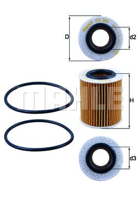 фото Фильтр масляный knecht ox 386d mahle/knecht