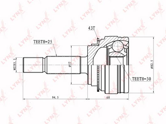

Шрус LYNXauto CO-3636A