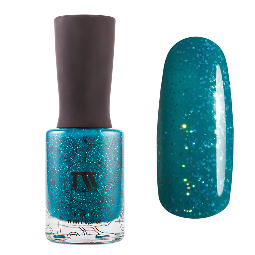 фото Лак для ногтей masura sparkle teal the end, 11 мл