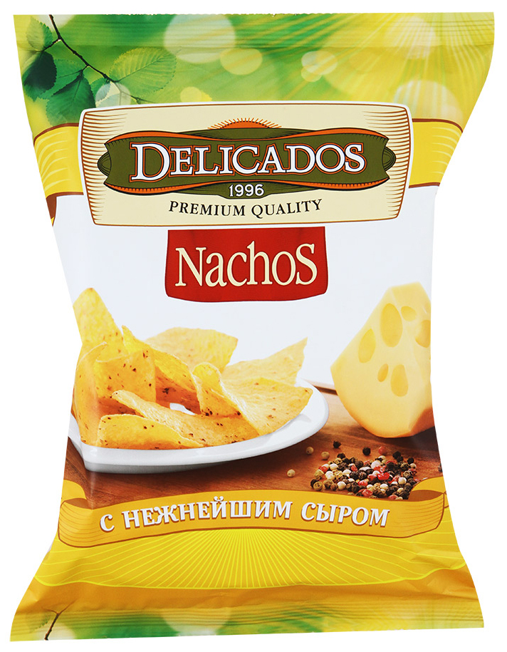

Чипсы кукурузные Delicados nachos с нежнейшим сыром 75 г
