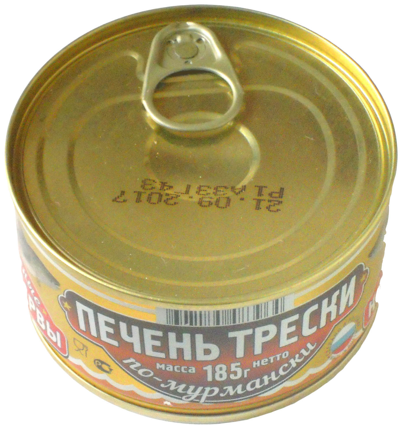 фото Печень трески вкусные консервы по-мурмански 185 г