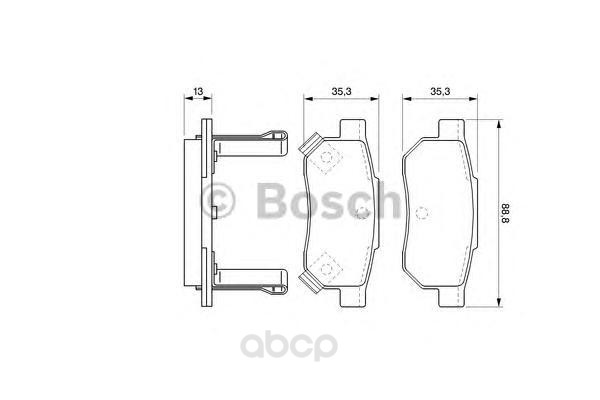 

Тормозные колодки дисковые BOSCH 0986494128