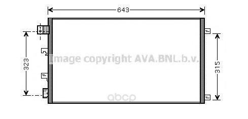 

Радиатор охлаждения двигателя Ava DNA5281