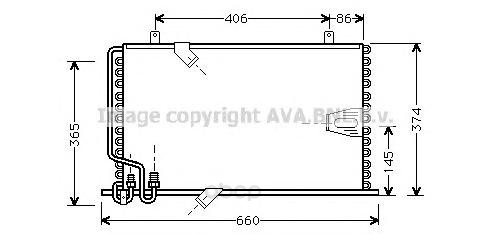 

Радиатор охлаждения двигателя Ava BW5184