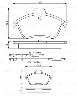 

Тормозные колодки Bosch дисковые 986460957